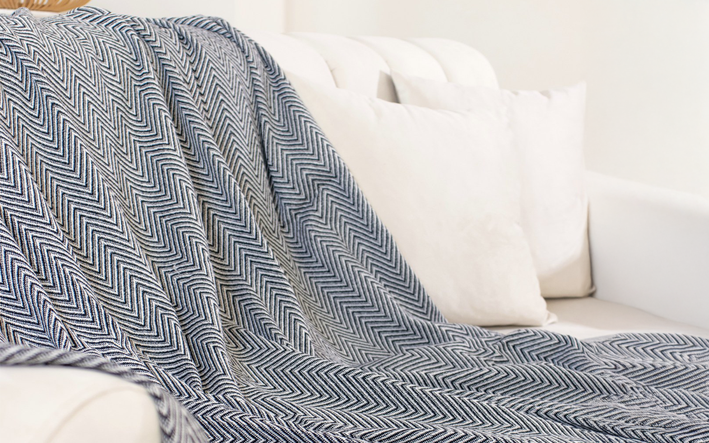 Cuvertura pentru canapea 170/200 cm Woven, negru  2